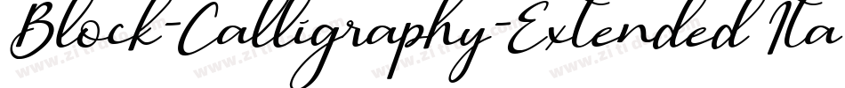 Block-Calligraphy-Extended Italic字体转换